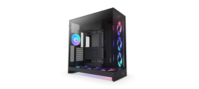 NZXT skříň H9 Flow ARGB+ dvoukomorová ATX / 6xRGB 140 mm / 1x 120mm fan / prosklená / controller / černá NZXT skříň H9 Flow ARGB+ dvoukomorová ATX / 6xRGB 140 mm / 1x 120mm fan / prosklená / controller / černá