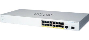 Cisco switch CBS220-16P-2G (16xGbE,2xSFP,16xPoE+,130W,fanless)