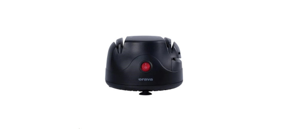 ORAVA elektrická bruska na nože a nůžky, dvoustupňový ostřící systém, kompaktními rozměry, černá