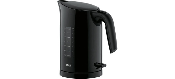 Braun WK 3100 BK PurEase rychlovarná konvice, 2200 W, otočná základna, 1.7 l, automatické vypnutí, černá