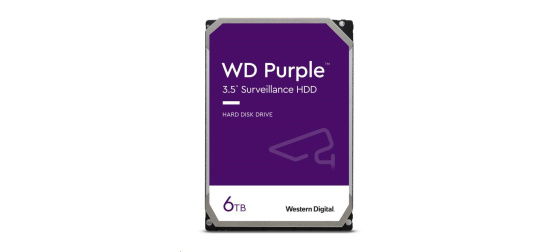 WD PURPLE WD64PURZ 6TB, SATA III 3.5", 256MB, 175MB/s, Low Noise, CMR