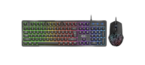 GENIUS set klávesnice + myš GX GAMING Scorpion KM-GX3, Drátový set USB, CZ+SK, černá