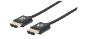 MANHATTAN Ultra-thin High Speed HDMI Cable with Ethernet, HEC, ARC, 3D, 4K, HDMI Male to Male, Shielded, Black, 1,8m MANHATTAN Ultra-thin High Speed HDMI Cable with Ethernet, HEC, ARC, 3D, 4K, HDMI Male to Male, Shielded, Black, 1,8m