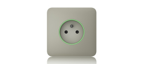 Ajax  SoloCover (smart) - Samostatný kryt zásuvky, olivová