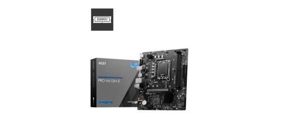 MSI MB Sc LGA1700 PRO H610M-E, Intel H610, 2xDDR5, 1xHDMI, 1xVGA, mATX