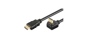 PremiumCord HDMI High Speed+Ethernet kabel, zlacený zahnutý konektor 270° 1m PremiumCord HDMI High Speed+Ethernet kabel, zlacený zahnutý konektor 270° 1m