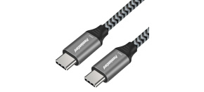 PREMIUMCORD Kabel USB-C (USB 3.2 Gen 2, 3A, 60W, 20Gbit/s) bavlněný oplet, 1m