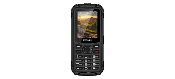 EVOLVEO StrongPhone Q1, vodotěsný odolný Dual SIM telefon, černý