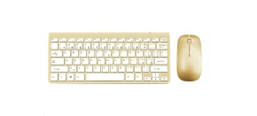 WG - Bluetooth klávesnice s myší, zlatá