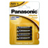 PANASONIC Alkalické baterie Alkaline Power LR03APB/4BP AAA 1,5V (Blistr 4ks)