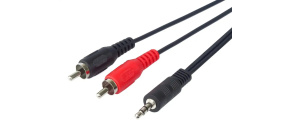 PREMIUMCORD Kabel audio 3,5mm Jack - 2x Cinch 10m (M/M, stereo)