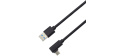PREMIUMCORD Kabel USB typ C/M zahnutý konektor 90° - USB 3.0 A/M, 2m