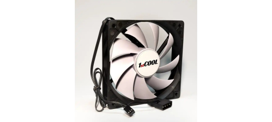 1stCOOL ventilátor SILENT, 12 cm Black/White 3pin/Molex