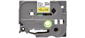 BROTHER TZE651 - kazeta TZ šířky 24mm, laminovaná TZE-651, žlutá/černé písmo