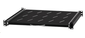 LEXI-Net 19" posuvná police s perforací 1U/350mm, černá