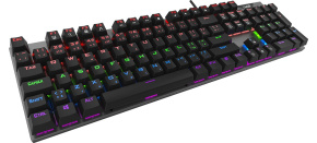 WG - Herní mechanická klávesnice WG, podsvícená, drátová, černá WG - Herní mechanická klávesnice WG, podsvícená, drátová, černá
