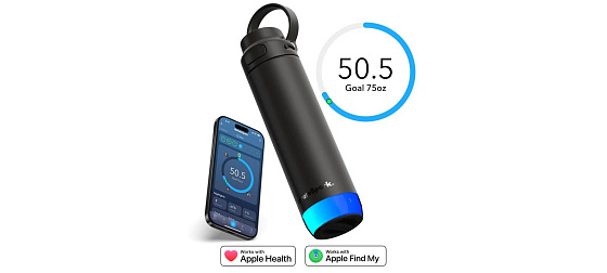 HidrateSpark PRO 2 chytrá lahev, 621 ml, černá