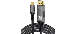 PremiumCord kabel USB-C na DisplayPort DP1.4   8K@60Hz a 4k@120Hz  2m