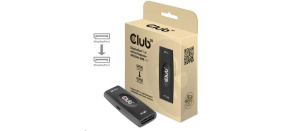 Club3D Adaptér aktivní DisplayPort 1.4 Repeater 4K120HZ HBR3 (F/F), černá Club3D Adaptér aktivní DisplayPort 1.4 Repeater 4K120HZ HBR3 (F/F), černá