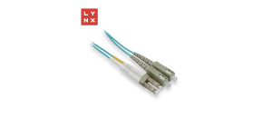 LYNX duplexní patch kabel MM, OM3, LC/SC, 50/125µm, 10m