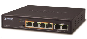 Planet FSD-604HP Switch, 4x PoE 802.3at 60W+ 2x 100Base-TX, VLAN, extend mód 10Mb/s do 250m, fanless, ESD Planet FSD-604HP Switch, 4x PoE 802.3at 60W+ 2x 100Base-TX, VLAN, extend mód 10Mb/s do 250m, fanless, ESD