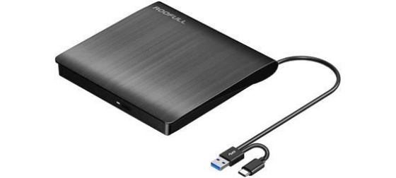 C-TECH externí DVD vypalovačka DVD-USB-AC, USB 2.0, USB A/Type C