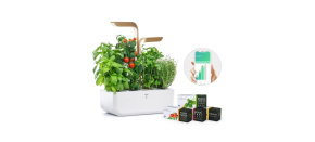 Véritable CONNECT - Smart automatický květináč s regulací osvětlení, bílá-champagne + 4 bylinkové náplně Véritable CONNECT - Smart automatický květináč s regulací osvětlení, bílá-champagne + 4 bylinkové náplně
