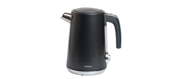 ORAVA Delux-1 rychlovarná konvice, 2200 W, 1.7 l, regulace teploty, automatické vypnutí, nerez černá