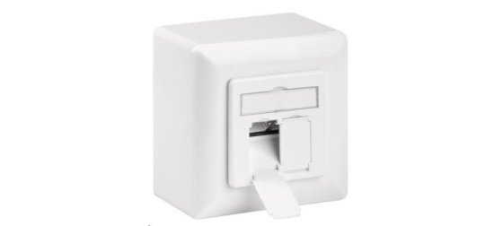 CAT 6a Class EA síťová zásuvka na/pod omítku 2x RJ45