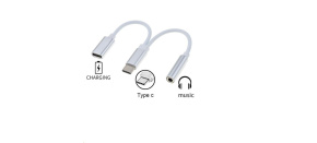 PremiumCord Převodník USB-C na audio konektor jack 3,5mm female + USB typ C konektor pro nabíjení PremiumCord Převodník USB-C na audio konektor jack 3,5mm female + USB typ C konektor pro nabíjení