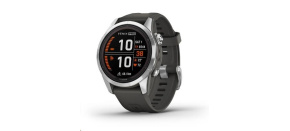 Garmin fenix® 7S Pro – Solar Edition, Silver / Black Band Garmin fenix® 7S Pro – Solar Edition, Silver / Black Band