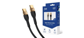 3mk datový kabel - Hyper Silicone Cable C to C 2m 100W, černá