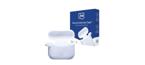 3mk ochranný kryt Silicone AirPods Case pro AirPods Pro, bílá