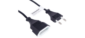 PREMIUMCORD Kabel síťový 230V, prodlužovací dvojvidlice,  3m