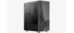 AEROCOOL skříň Zauron Saturn FRGB ML G, Mid tower, 2x USB 3.0, 2x audio, 1x 120mm FRGB Fan, bez zdroje