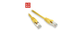 LYNX FTP patch kabel Cat5e PVC, CCA, 1m, žlutý (balení obsahuje 10ks)