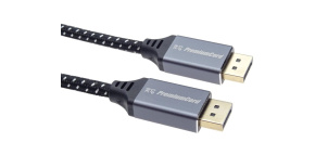 PremiumCord DisplayPort 1.4 přípojný kabel pro rozlišení 8K, kovové a zlacené konektory, 5m