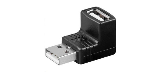 PremiumCord USB redukce A-A, Male/Female 90°