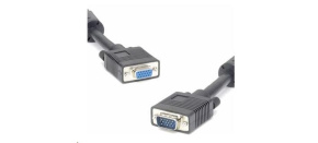PREMIUMCORD Kabel VGA prodlužovací 20m (HD15M/F, dvojité stínění, feritová jádra)
