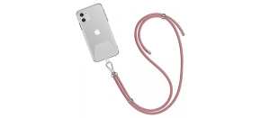 WG - Crossbody lace strap / transparent / soft pink