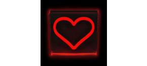 2Kids Toys LED NEON LIGHT lampička Srdce červené