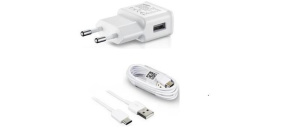 Samsung síťová nabíječka EP-TA200EWE + EP-DG970BWE, USB-C, 15W, bílá - bulk