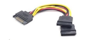 GEMBIRD Kabel SATA napájecí rozdvojka 2x SATA, 15cm