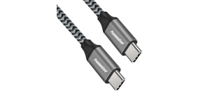 PREMIUMCORD Kabel USB-C M/M, 100W 20V/5A 480Mbps bavlněný oplet, 2m