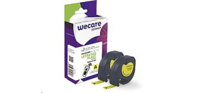 WECARE ARMOR páska pro DYMO S0721620, černá/žlutá, 2 x 12mm x 4m