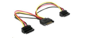 GEMBIRD Kabel SATA napájecí rozdvojka 2x SATA 90°, 15cm