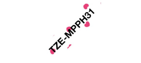 BROTHER Originální kazeta s páskou Brother TZe-MPPH31 - černý tisk na růžových srdíčkách, šířka12 mm BROTHER Originální kazeta s páskou Brother TZe-MPPH31 - černý tisk na růžových srdíčkách, šířka12 mm