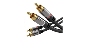 PREMIUMCORD kabel, 2x CINCH-2x CINCH M/M, 3m