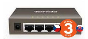 Tenda TEG1005D 5-portový Gigabit Ethernet Switch, 10/100/1000Mbps, Kov Tenda TEG1005D 5-portový Gigabit Ethernet Switch, 10/100/1000Mbps, Kov