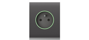 Ajax  CenterCover (smart) - Středový kryt zásuvky, horizontální, šedá